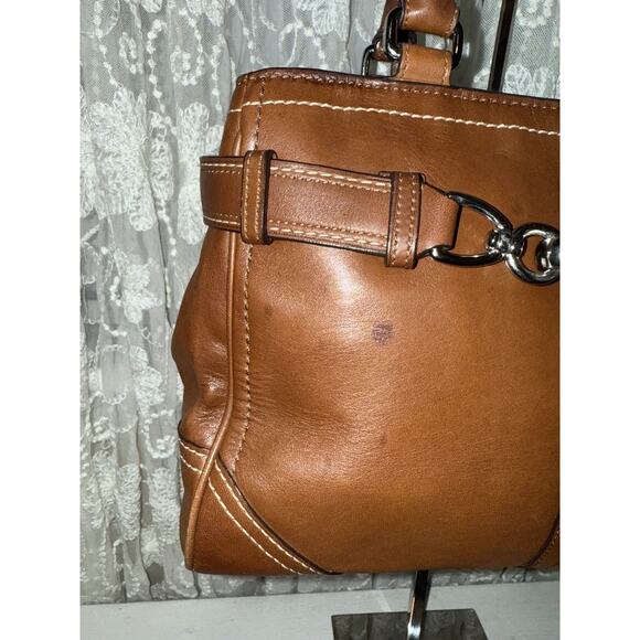 Coach Hampton Medium Tote Handbag in Brown Leather - Picture 3 of 16